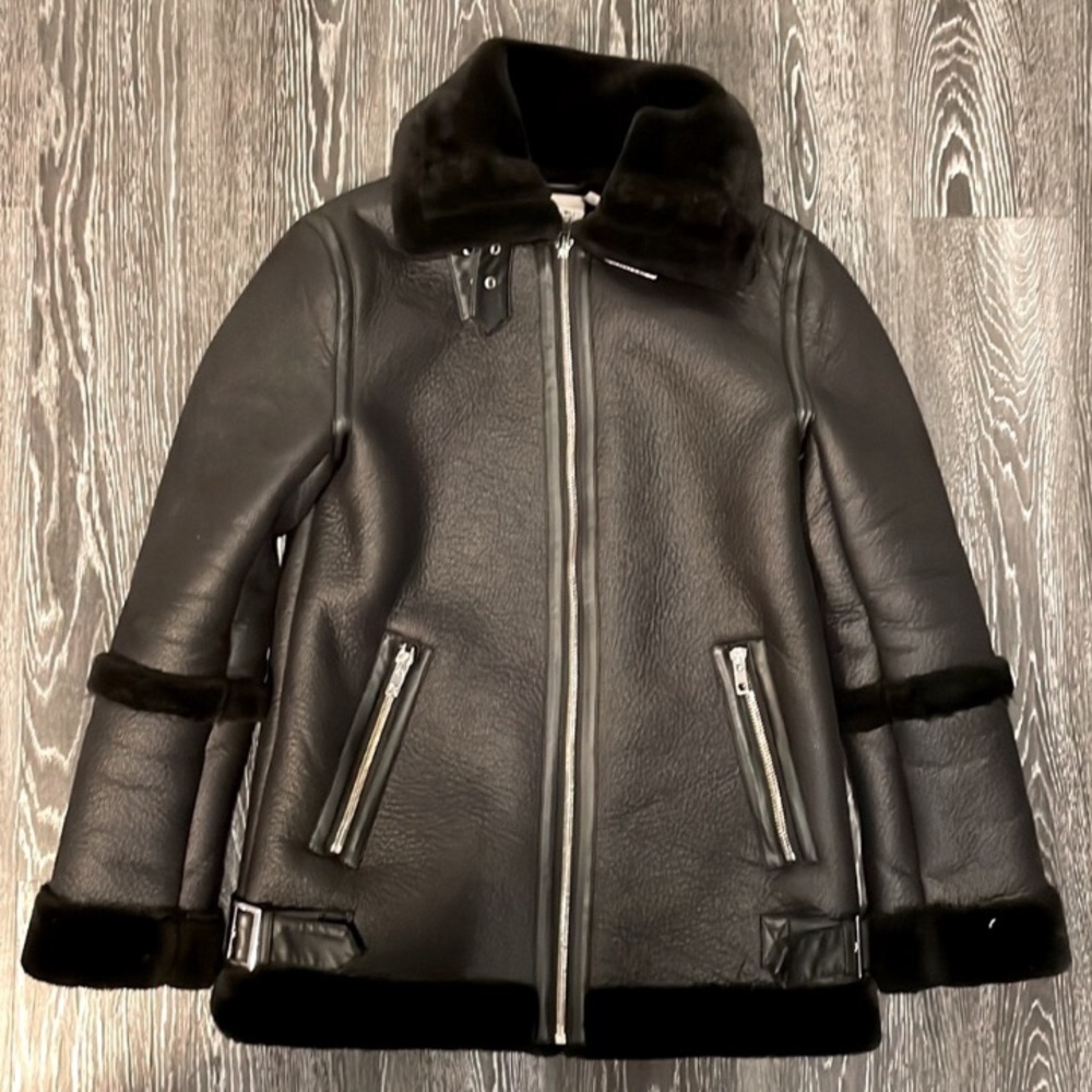 ASOS faux fur aviator coat